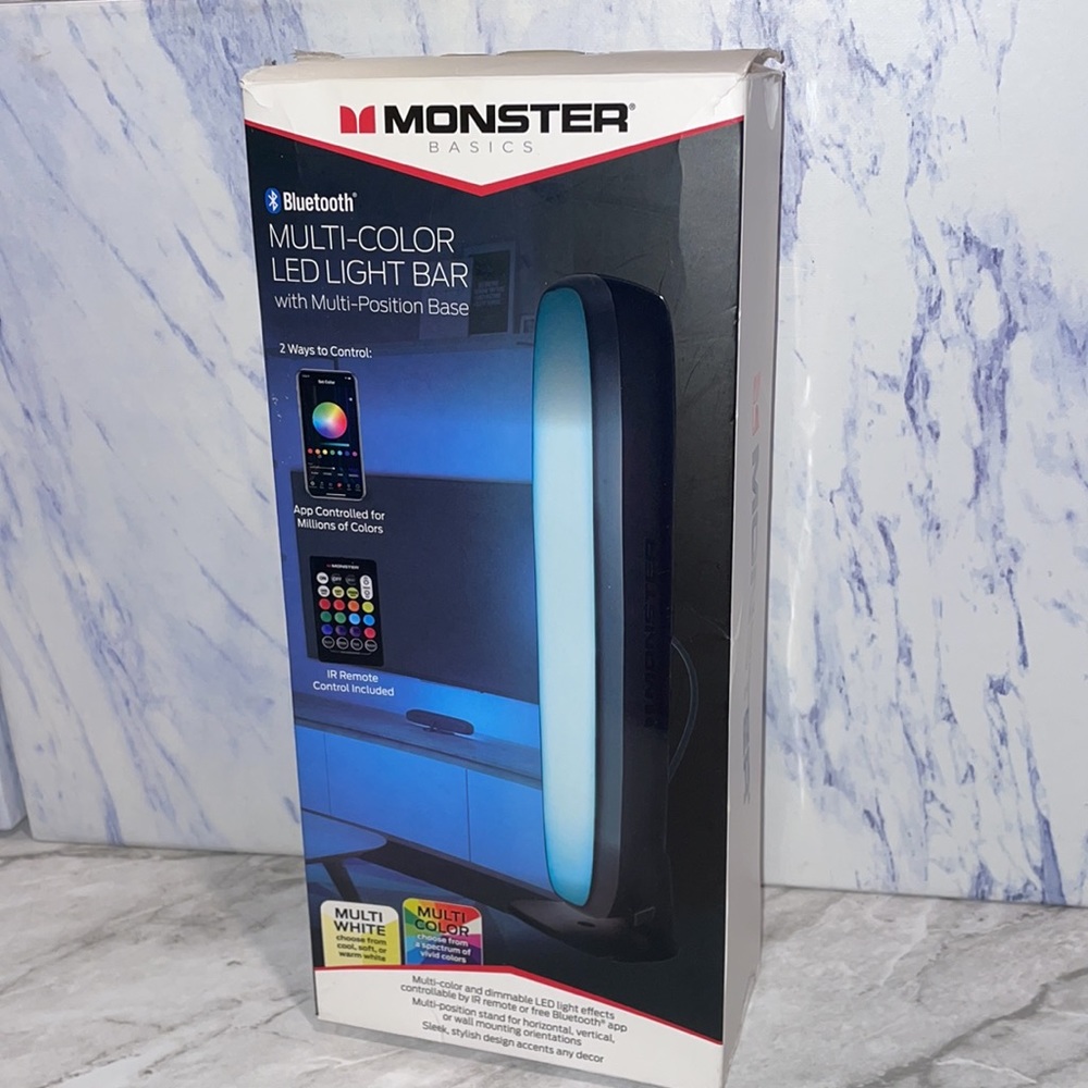 monster multi-color LED Light Bar with multi-Position Base